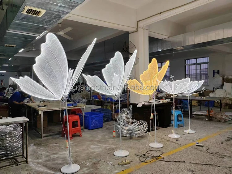 Explosive Models Wedding Stage Led Luminous Butterfly Light Road Lead Wedding Props Road lead Wrought Iron Butterflies
