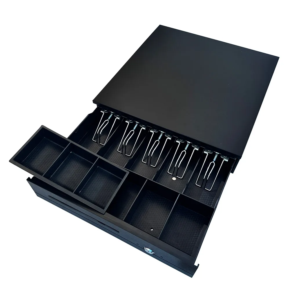HER-405A   Cash drawer pos cash drawer RJ11 with 6 bills and 3 coins iron cash drawer