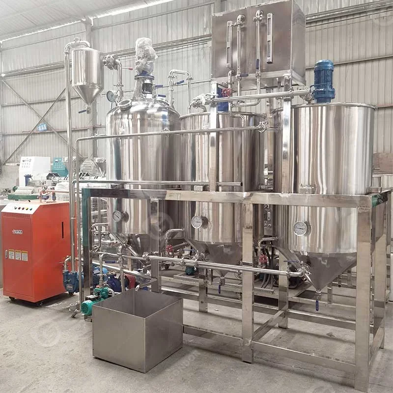 Small Scale Cotton Seed Peanut Coconut Big Cooking Edible Oil Refining Refinery Deodorizer Plant Machine for Oil