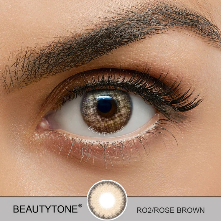 Rosemary Rose Brown colored contact lenses custom design cheap contact lenses
