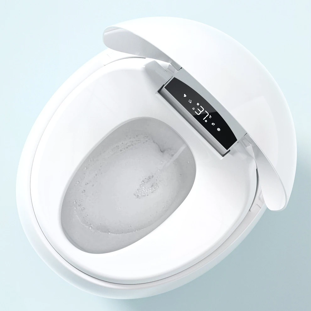 Smart Household Fully Automatic Elongated Toilet Integrated Siphon Hot Item Water Pressure-Free Sterilization Flip Top