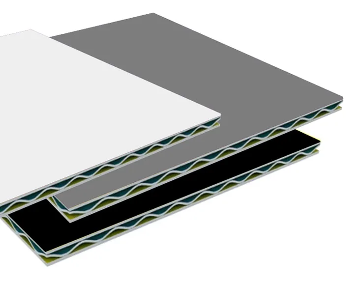 RAL 9008 ACP ACM алюминиевая композитная печатная 3 мм гофрированная панель для