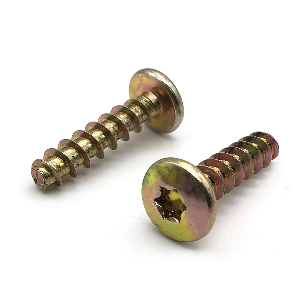 Крепежные болты желтые цинковые T30 Torx
