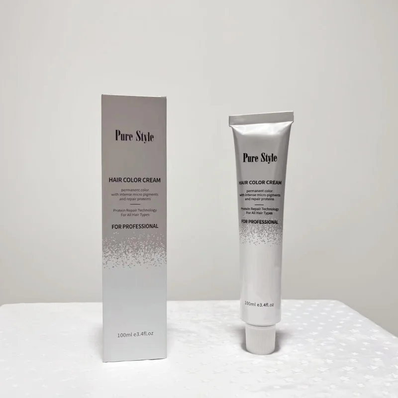 PureStyle China Brand Supply Bulk Hair Dye Color 100% Grey Coverage Hair Color For Professional Salon Use