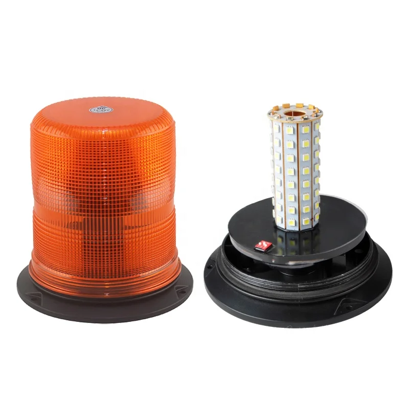 TOPLEAD Amber SMD 5050 LED Emergency Warning Beacon Strobe Light  Safety Rotary Lamp with Epoxy for Heavy Duty Vehicles