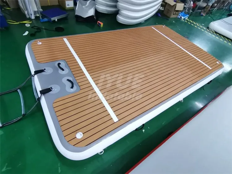  Надувная платформа Плавающая водяная подставка коврик водный гидроцикл поплавок с лестницей для