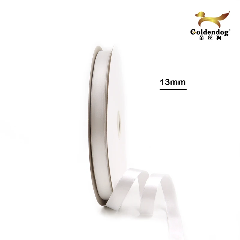Mafolen High Quality Multi Size Custom 100% Polyester Double Face White Satin Gift Ribbon Wholesale