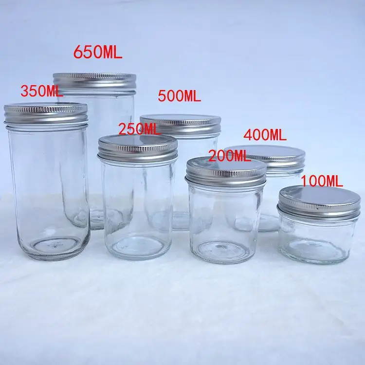 100ml 200ml 300ml 400ml 500ml glass caviar jar chili paste glass bottle glass canned food bottles