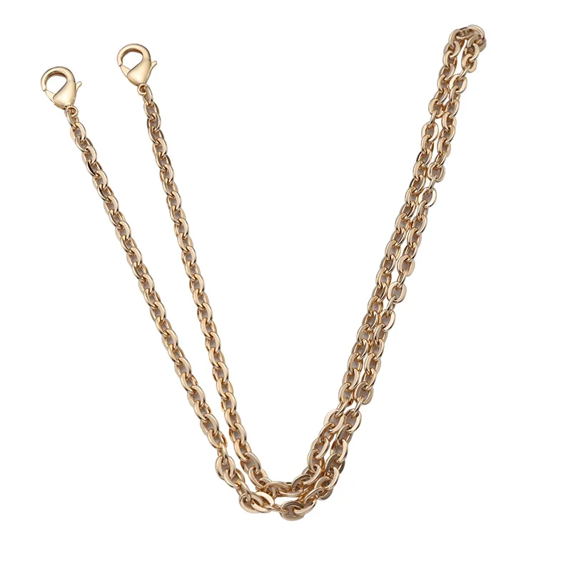 Fashion bag decorative gold plated brass metal chain high quality strap for luggage and bags accessory