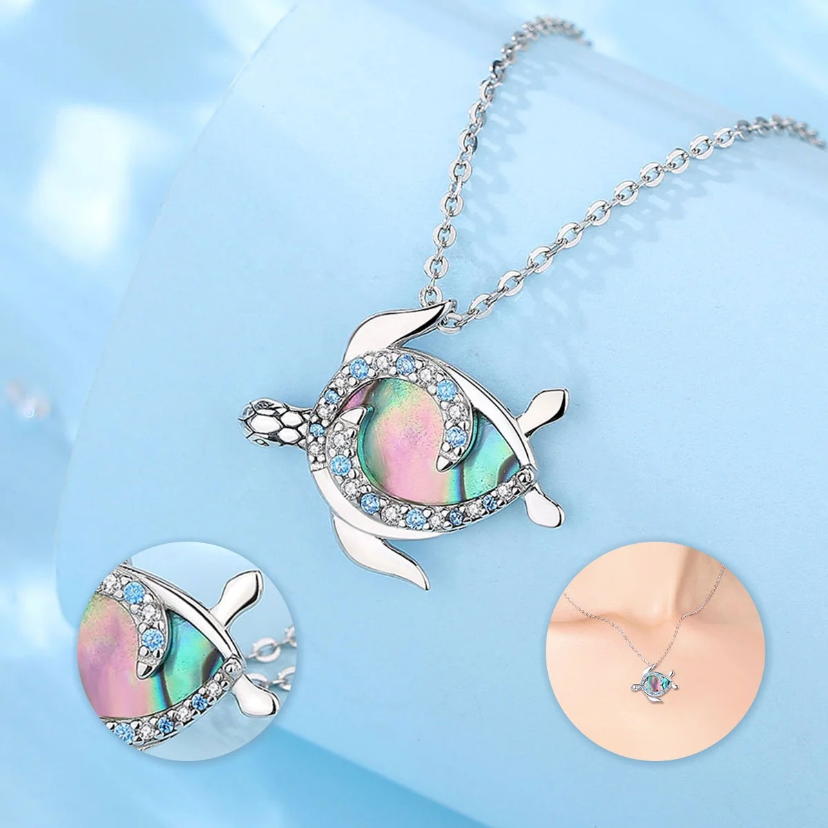 Dainty Jewelry 925 Sterling Silver Sea Animal Whale Dolphin Octopus Turtle Starfish Seashell Pendant Necklaces for Women