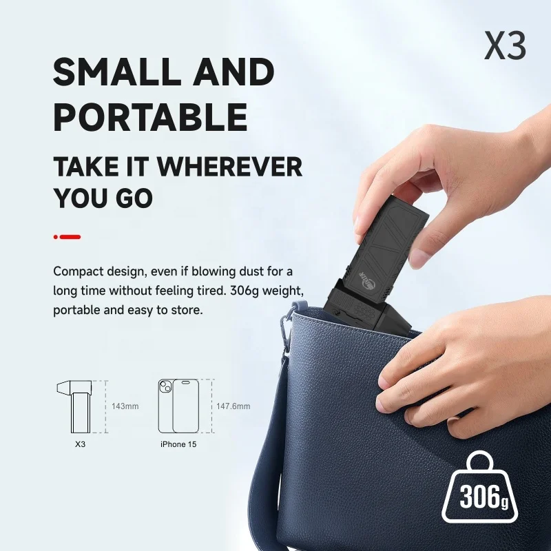 Compressed Air Duster - 130000RPM Electric Air Duster for Cleaning Keyboard&PC 3 Gears Adjustable Rechargeable  Blower