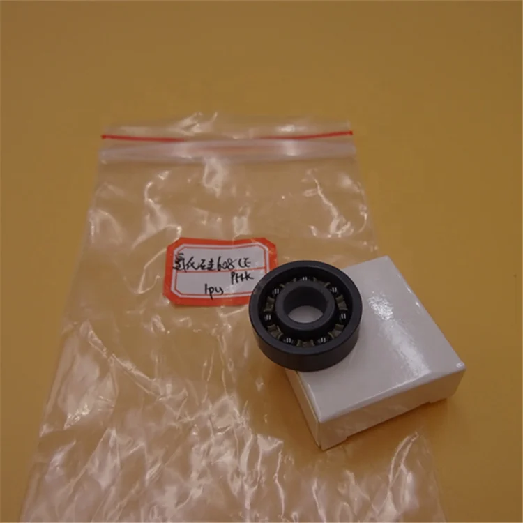 608 Si3N4 full ceramic plastic deep groove ball bearing for skateboard 608 ZZ 2RS