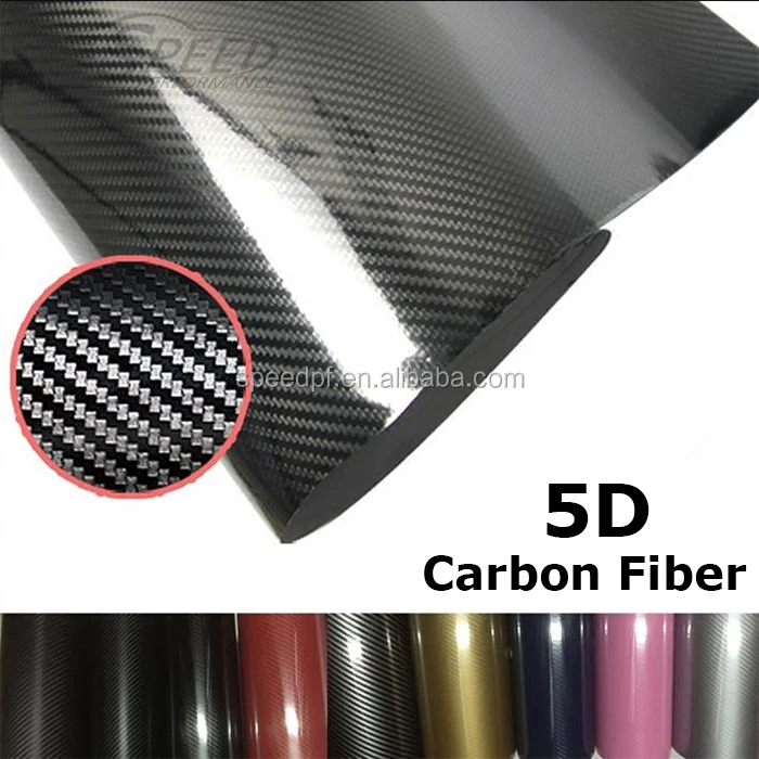 1.52x18M High Adhesive Bubble Free Auto Vinyl Wrap 5D Carbon Fiber Adhesive Roll