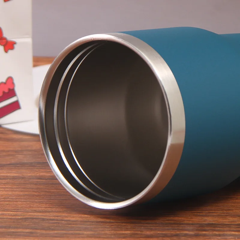 Custom logo 30 oz travel coffee mug stainless steel 30oz thermal 30oz cup flip straw tumbler with handle