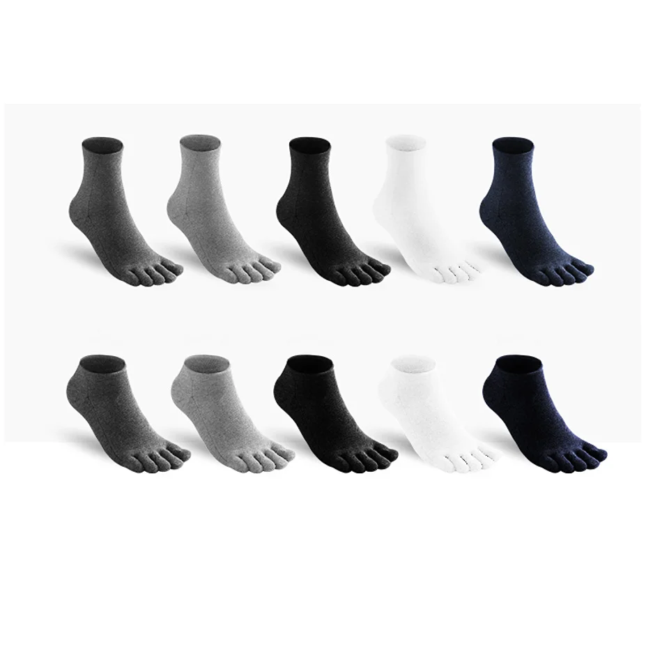 High Quality Custom Low cut spandex toe separator socks athletic women 5 toe socks five toe finger socks