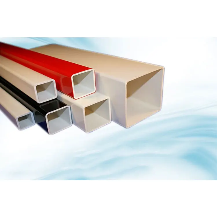 China Plastic PVC Square Rectangular Pipes Plastic Tubes For Building