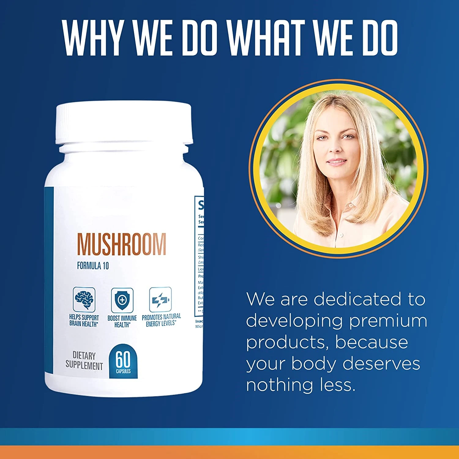 Support OEM Service Natural Mushroom Complex Capsules for Nootropic Supplement and Immune System
