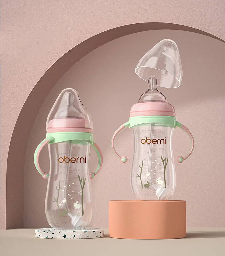 Event Wholesale Anti-Drop And Anti-Flatulence With Cow Baby Silicone Feeding Bottle