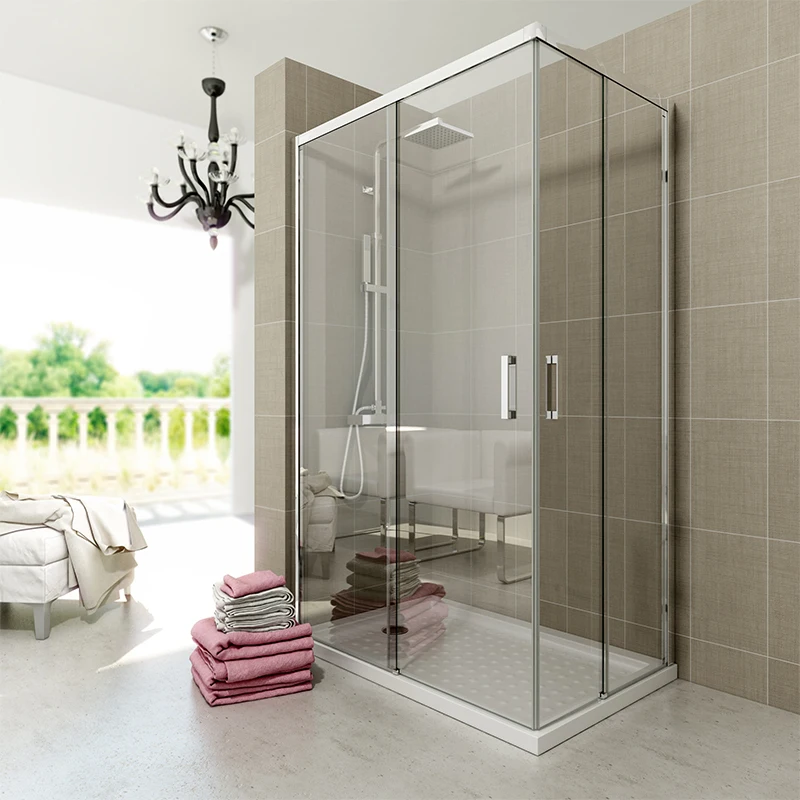 2022 new cheap tempered glass sliding door shower rooms