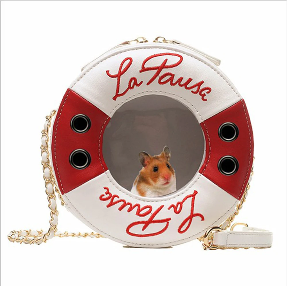 
Hamster breathable Chinchilla out of the Messenger PU space bag squirrel carrying pet bag 