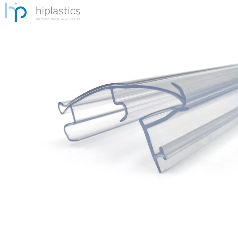 Hiplastics OEDC30 Clear PVC Plastic Label Holders Merchandise Sign Display Shelf Tag Holders Stand for Supermarket