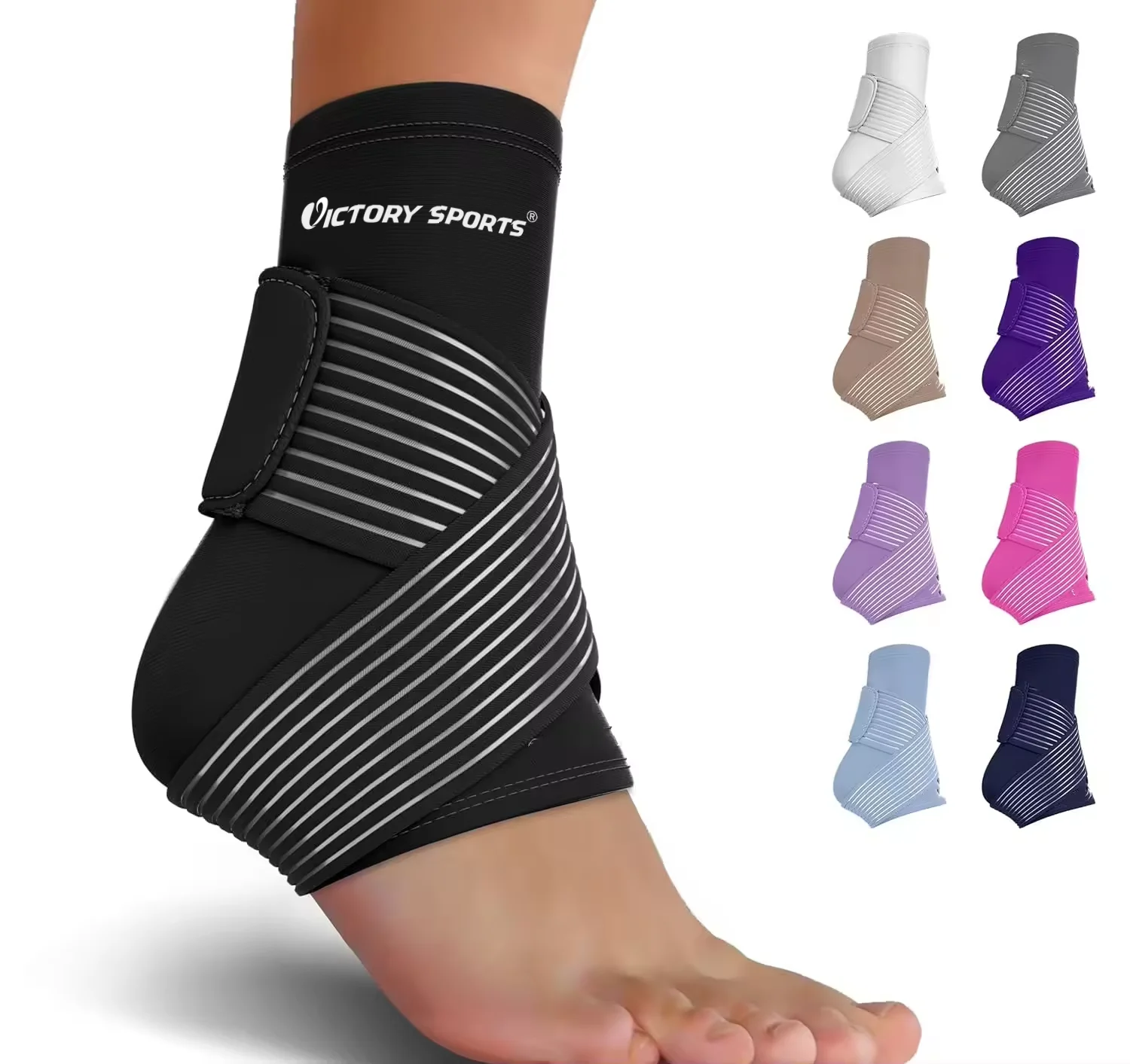 Compression Sock One Size Fitness Safety Ankle Brace Straps Wrap Ankle Protection Support