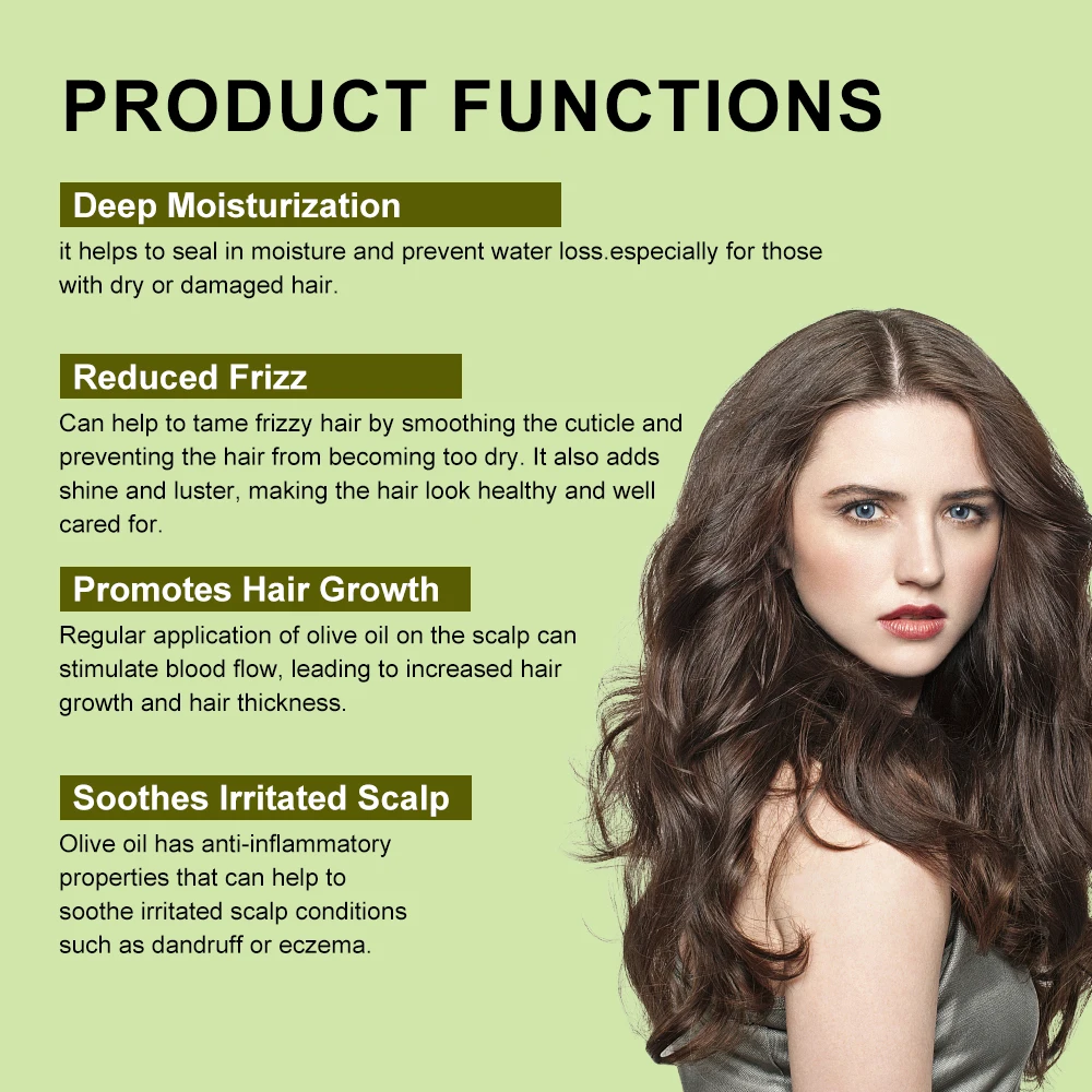 Wholesale Natural Extract Hair Products Smooth Hair Scales Olive Hair Oil
