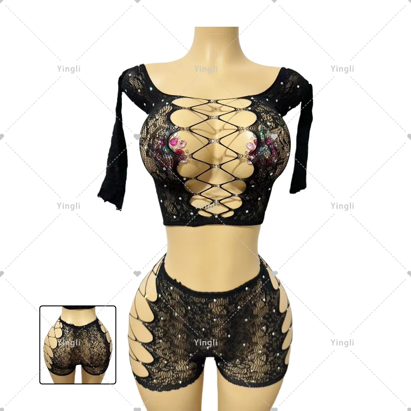 Сексуальное нижнее белье в европейском и американском стиле, черные женские шелковые чулки с капюшоном