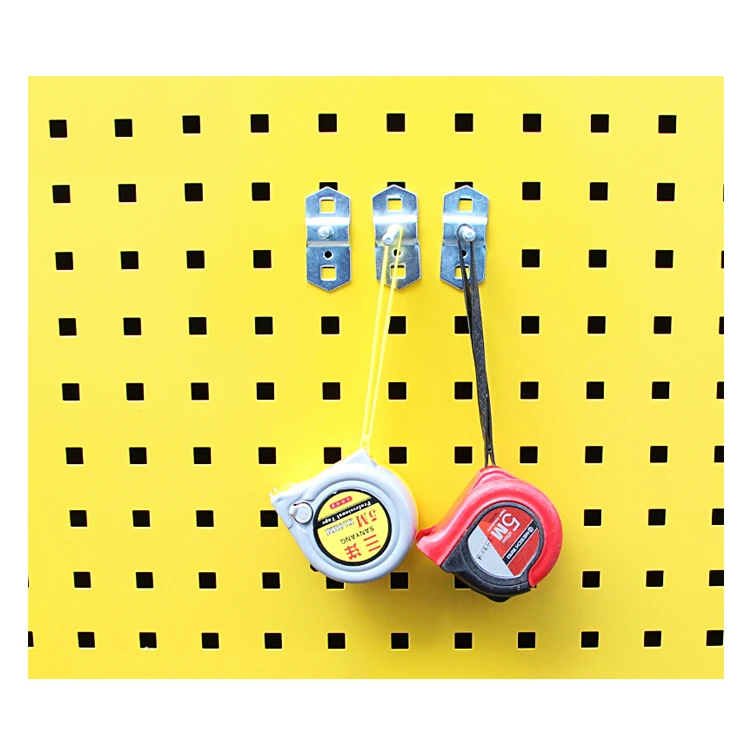 Retail store square hole peg board tool hooks display metal tool hook