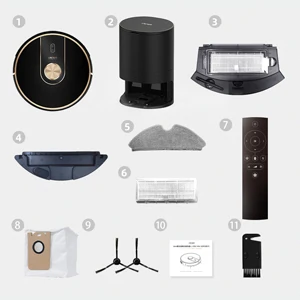 Uoni V980 Plus Smart Tuya WiFi Automatic Robotic Sweeper Rechargeable Robot Vacuum Cleaner with self-emptying dustbin