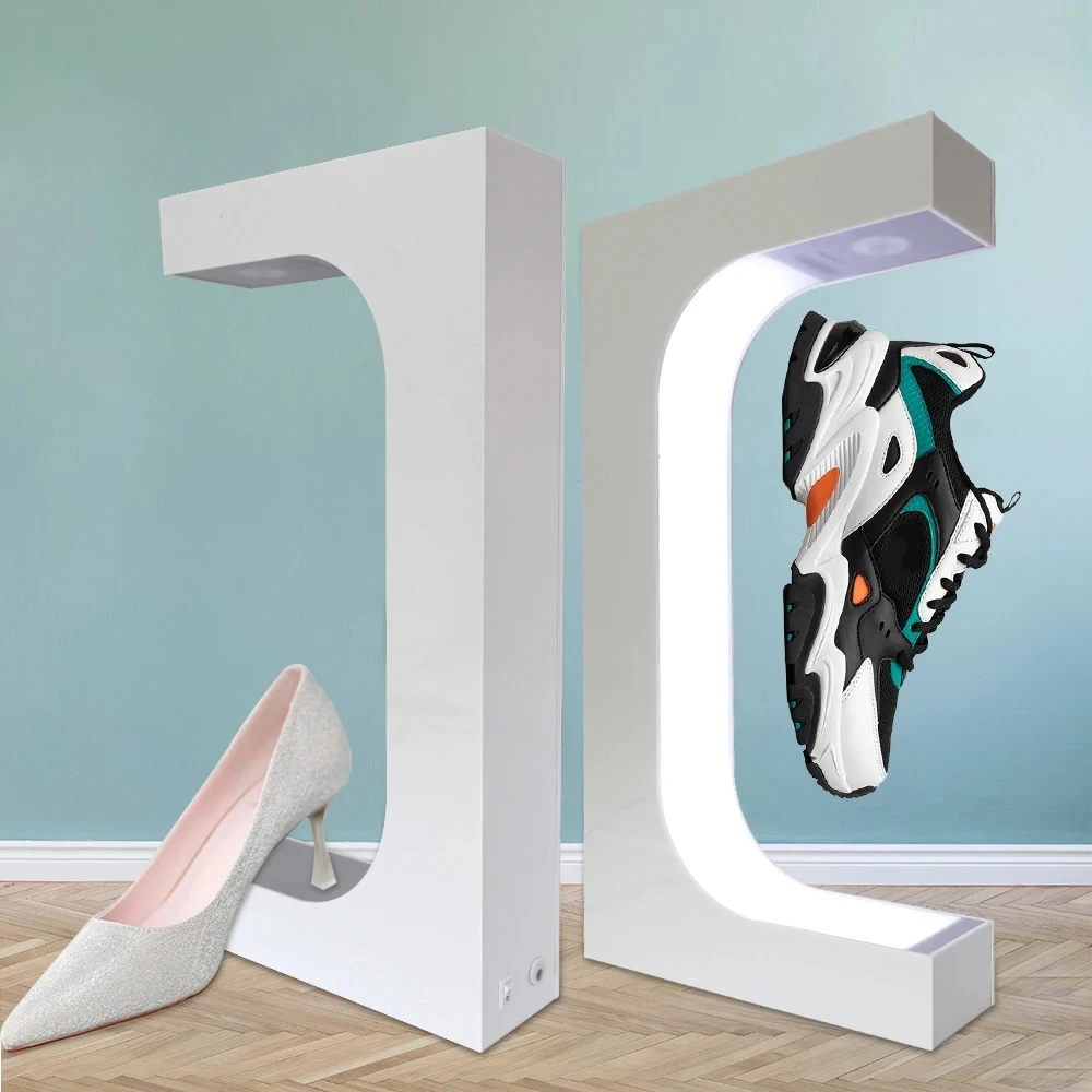 Magnetic Rotation Shoe Display Stand, Levitation LED Floating Shoes Sneaker, Home Decor Shoes Storage Shoes Shop Sample Showcase