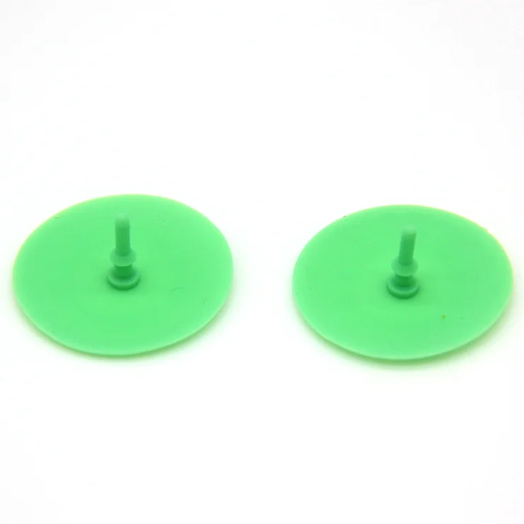 Silicone rubber Exhaust valve diaphragm Dia 24mm shore A 50 green medical valve