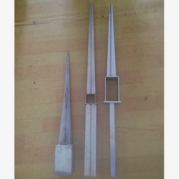 Black steel ground spike anchor