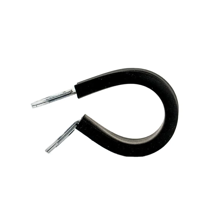 EPDM Rubber Lined P Clip Water Pipe Tube Hose Clamp Holder