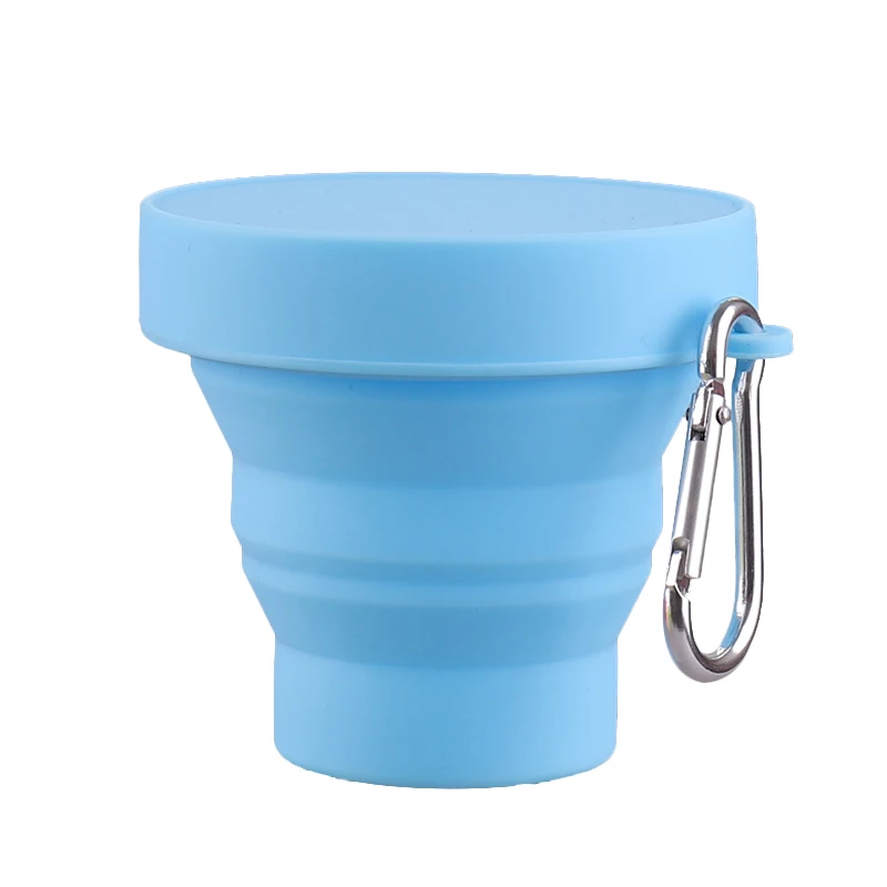 Private Logo Custom Reusable Travel Cup Foldable Foldable Silicone Coffee Cup Portable Folding Cup