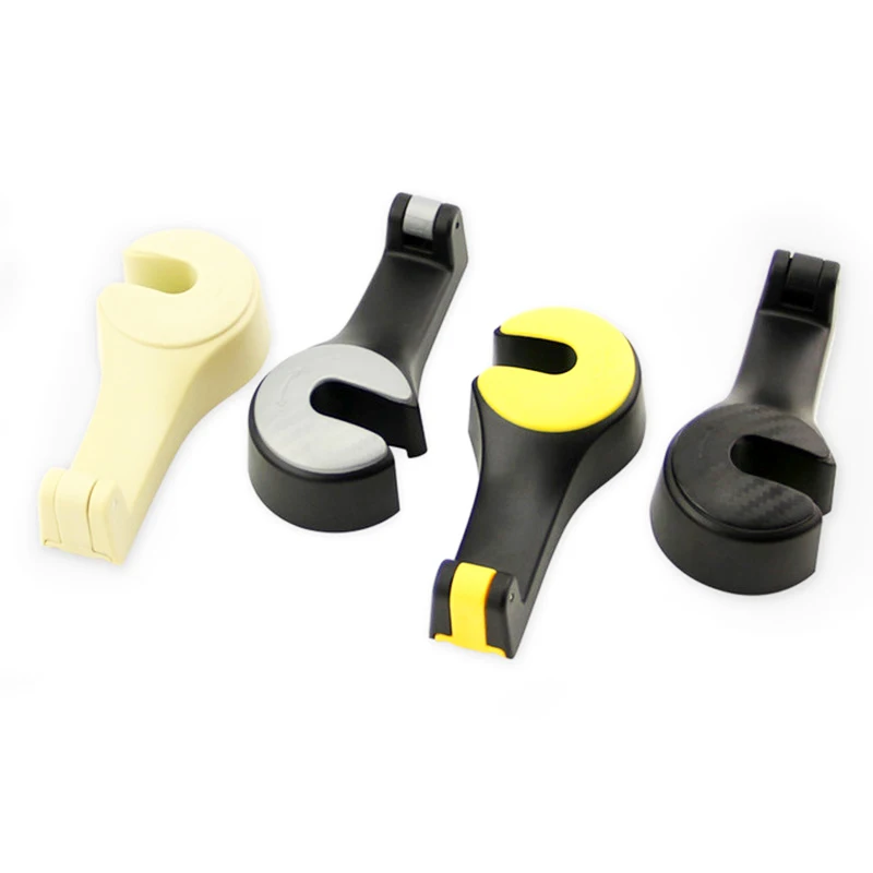 Multifunction Universal Vehicle Backseat Bag Purse Hanger Clip Plastic Car Headrest Hooks with Phone Holder