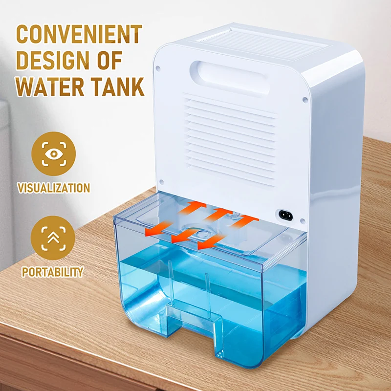 MINI Dehumidifier for Home Damp  Electric Dehumidifier with Auto Shut off 7 Colorful LED Portable  for Wardrobe Bathroom Closet