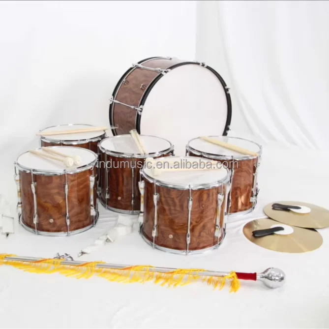 Professional School Sports Day Marching Drum Set Acrylic/Birch/PVC Drum Heads Conga and Snare Drum Maple Drum Chamber