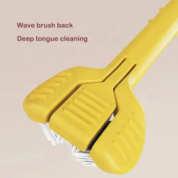 2023  3 Sided 3D Autism Toothbrush with Three Soft Bristles Triple-Angle Toothhugger Training Special Needs Kids Baby Toddler