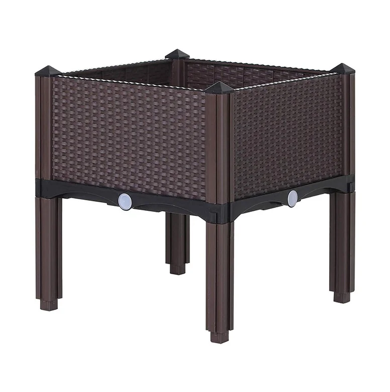 Custom wholesale nursery pots garden decorative flowerpot large plastic flowerpot garden bed stackable flowerpot for sale plants