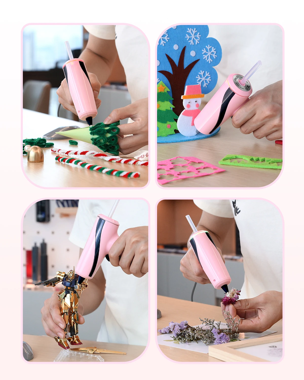 Wholesale 15W Hot Melt Glue Machine Electric DIY Heating Sticks Gun with Battery Power 7mm Glue Sticks Home Repairing Working