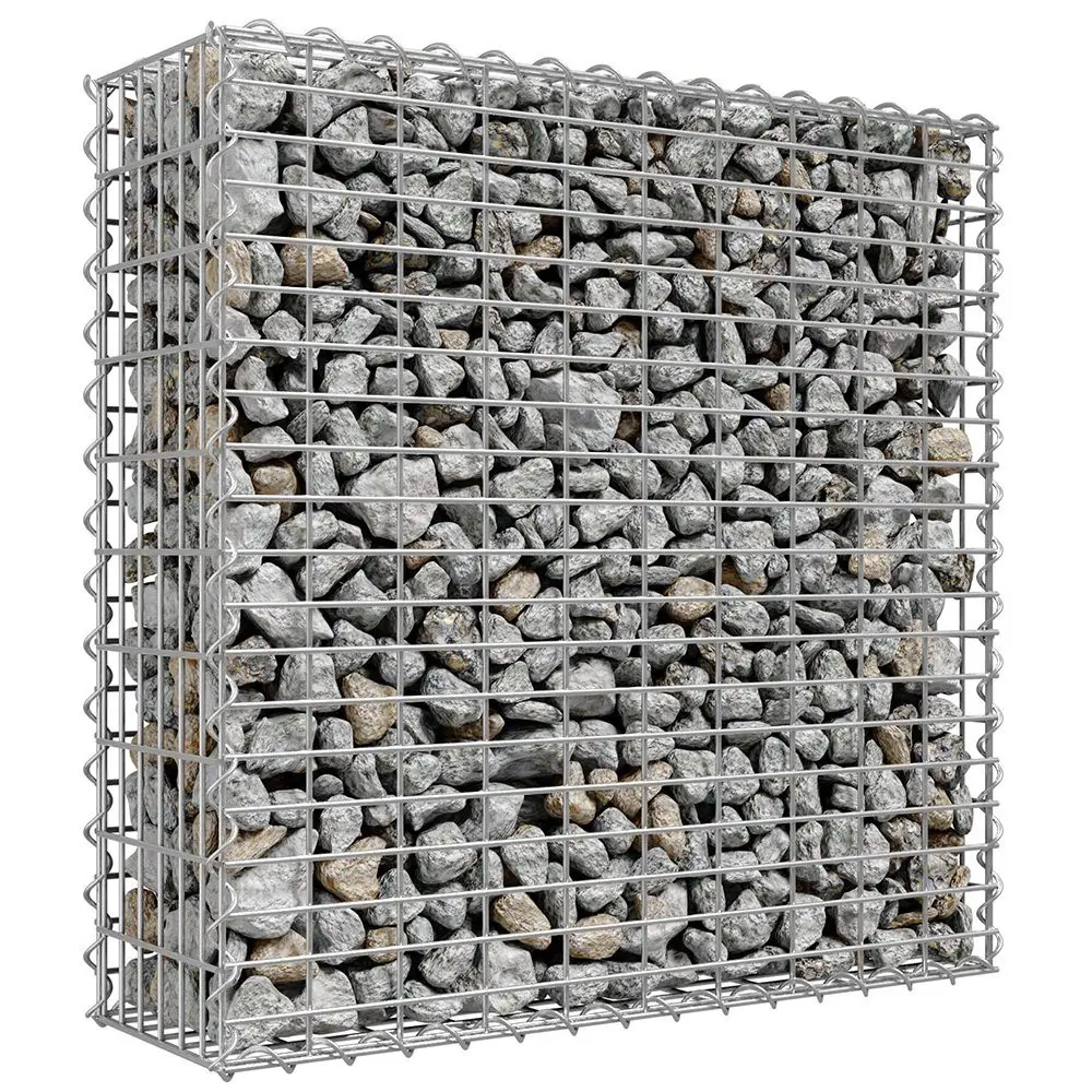 Welded mesh gabion box stone cage stone box to as stairs villa stone decoration