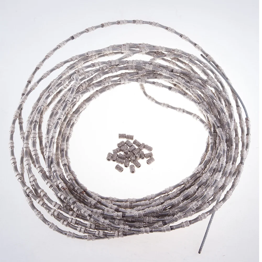 Вакуумная паяная Алмазная Проволока Пила бусины 8,8 мм 9.8mnm 11 мм