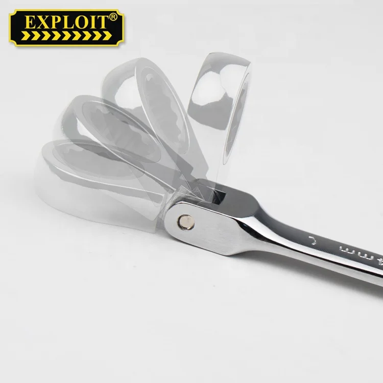 Wholesale Heavy Duty Hand Tool Portable Chrome Vanadium 12PCS Adjustable Combination Ratchet Spanner Wrench Set With Plastic Box