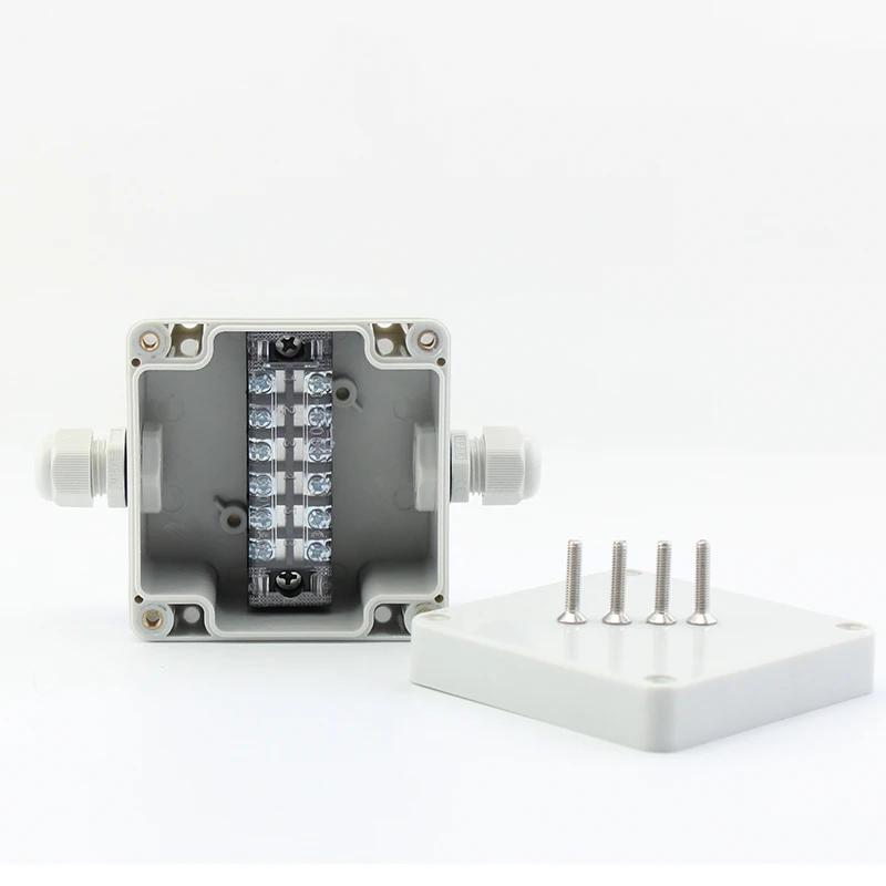 Outdoor Waterproof IP67 Electrical Enclosure Junction Box with TB Terminal Block 2Hole Universal Customized