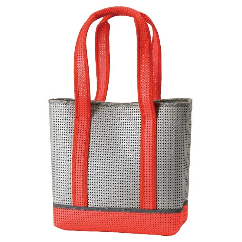 EVA Resin Lightweight Mesh Shape Tote Bag  With Reflective Tape Travel Beach Carry-On