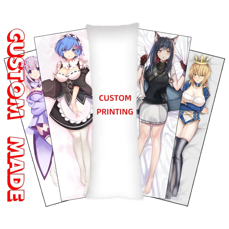 The cheap dakimakura original saber design 3d printing nude anime pillow  case to figure custom