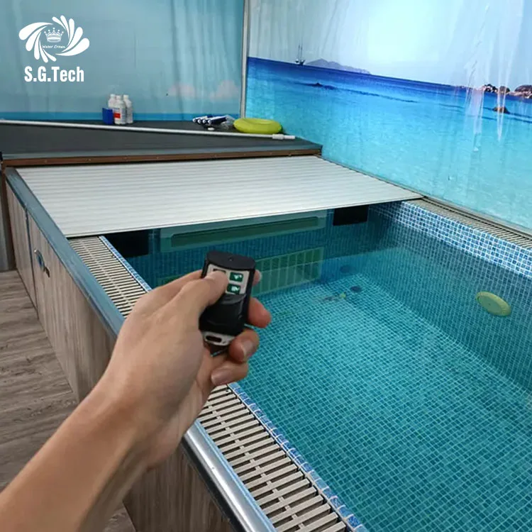 Water Crown Automatic High Quality Rolling Shutter Durable Pool Cover for Pools Jacuzzis Spas-Sturdy Pool Cover Equipment