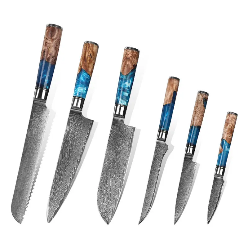 Bread paring boning butcher cleaver knife set damascus knife japanese knife