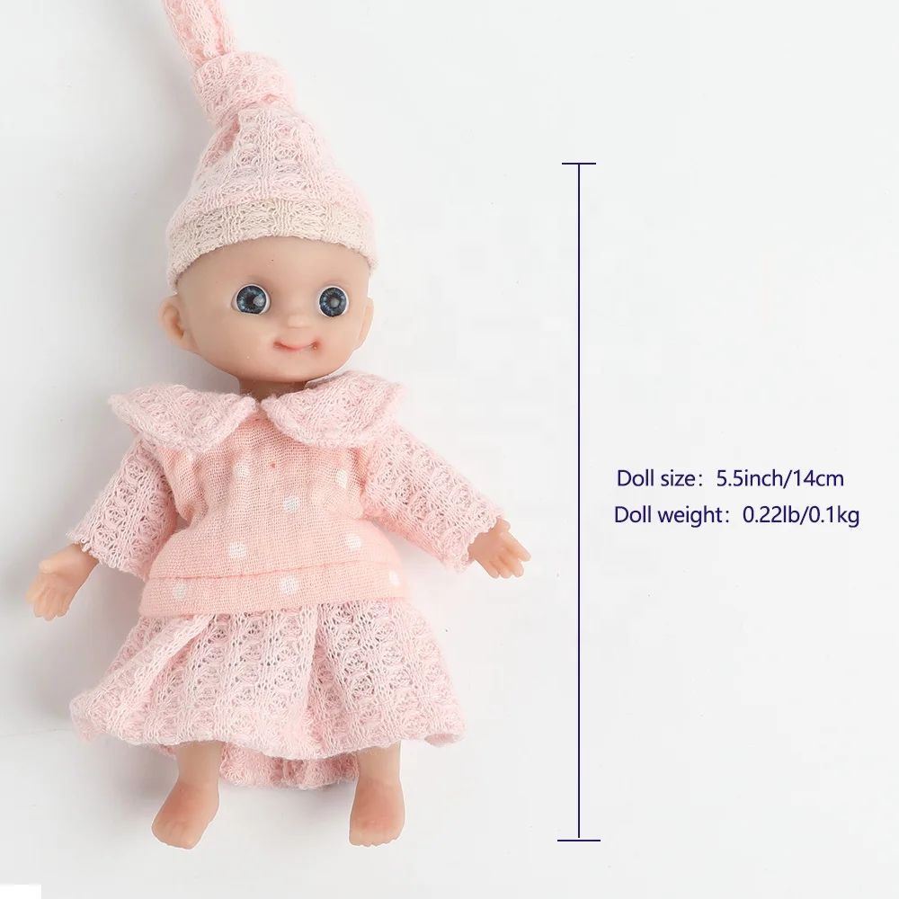 5.5 inch Mini Reborn Baby Dolls Sweet Girl Full Silicone Body Best Gift for Kids